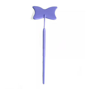 Miroir cosmétique en acier inoxydable de haute qualité, forme ovale, grande poignée, 3X éclairé, personnalisé pour les extensions de cils - Product Image 1