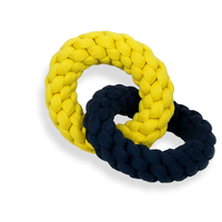Jouet durable et sûr pour chien Aero Tug Flying Disc avec cordes de style dessin animé Chew Play | Divine International