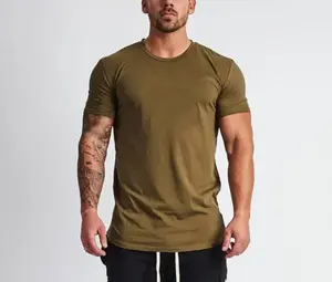 Promoción de fábrica de camisetas de poliéster 100% para hombres, camiseta teñida de corte holgado con soporte de logotipo personalizado ligero de secado rápido para hombres - Product Image 3