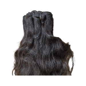 Bundle de cheveux humains vierges de qualité assurée, tissage aligné de cuticules brutes non transformées avec style de vague naturelle à partir de cheveux de temple - Product Image 1