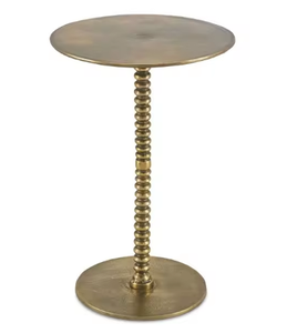 Table basse en métal à finition antique pour salon Table centrale au design martelé Matériau de haute qualité - Product Image 1