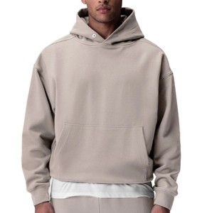 Sweat-shirts à capuche unisexes de haute qualité en coton 100% personnalisés, taille plus, hiver, uni, teinture unie, imperméable, col boutonné, Pakistan - Product Image 1
