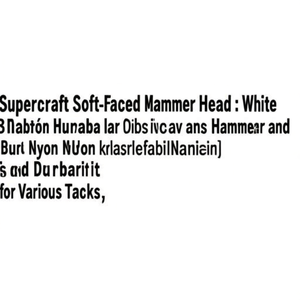 Supercraft Soft-Faced <b>Hammer</b> Head 70 mm Nylon White Hard Durable and Versatile for Various Tasks - Product Image 3
