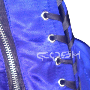 Collarín de postura de satén azul a medida, corsé para el cuello - Product Image 4