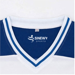 Maillot de hockey sur glace brodé par sublimation en sergé, vêtements de hockey sur glace internationaux personnalisés - Product Image 5