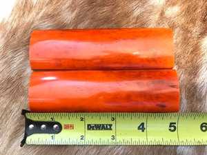 Escala de hueso blanqueada teñida de tamaño personalizable balanzas de radio para cuchillos de cocina - Product Image 2