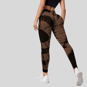 Nouveau design sans couture Tie Dye Yoga Push Up Leggings élastique hanche levage sport Leggins taille haute impression GYM Fitness Yoga pantalon - Product Image 3