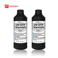HESHUN Vernis de transfert par estampage à chaud UV DTF, feuille brillante, estampage or, encre UV pour impression jet d'encre