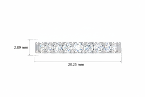 แหวนทอง 14K ประดับเพชรแท้ ดีไซน์คลาสสิกเก้าแถว สำหรับผู้หญิง - Product Image 2