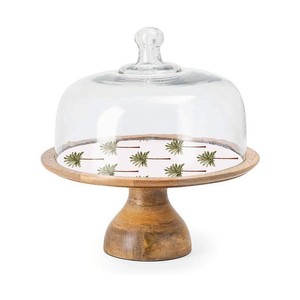Soporte de pastel de madera orgánica con base de acero, respetuoso con el medio ambiente, sostenible, hecho a mano, madera de acacia, artículo decorativo para el hogar de alta calidad - Product Image 4
