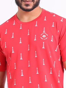 Camiseta de moda 100% de algodón para hombre, estampado de moda, ajuste Regular, cuello estirable, Media manga, salidas informales, comodidad diaria - Product Image 3