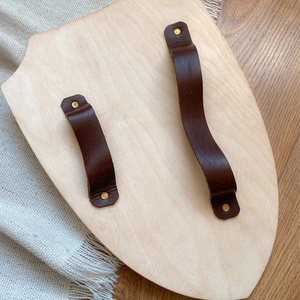JEXMOO Handmade 24-Inch Wood and High Carbon Steel Viking Shield Centre <b>Cup</b> Design With Compatible and <b>Customization</b> Support - Product Image 4