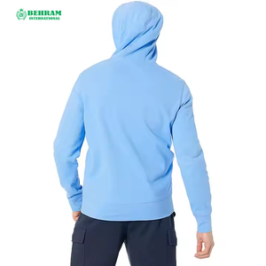 Sweat-shirts unisexes en polyester/coton avec logo personnalisé, fermeture éclair sur le devant, style streetwear, effet délavé, broderie, molleton/sweat-shirts en molleton français - Product Image 1