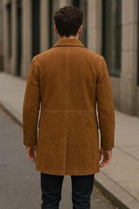 Chaqueta de Motociclista Unisex de Invierno, de Piel de Vaca y Lona, Estilo Vintage, Impermeable, Cortavientos, Gruesa, con Cierre de Cremallera y Borlas - Product Image 4