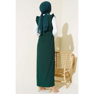 Robe ceinturée en crêpe Ensemble 2 pièces Émeraude - Product Image 3