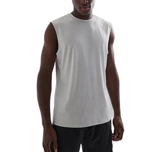 2025 débardeur respirant personnalisé pour hommes de haute qualité 100% coton col rond plaine vente en gros vêtements d'été Style sportif - Product Image 2