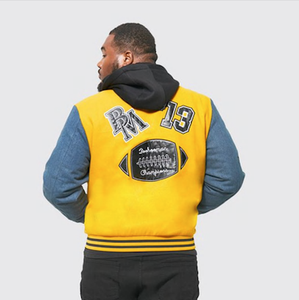 2024 Custom Varsity Bomber Jacket Puffer Men's Down CoatWarm Chaqueta de invierno gruesa para hombres - Product Image 5