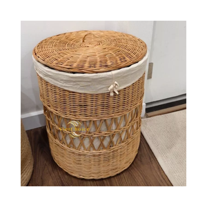 Premium Rattan Hamper Durable Handwoven <b>Laundry</b> Basket for Bedroom and Bathroom - Product Image 3