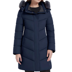 Parka d'hiver pour femme, à capuche, manches longues, fermeture éclair, décontractée, couleur unie, chaude, écologique, respirante - Product Image 6