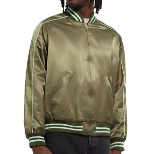 Logotipo personalizado de talla grande para hombre Unisex béisbol satén Varsity Letterman chaqueta al por mayor para los hombres de gran tamaño Universidad cortavientos - Product Image 5