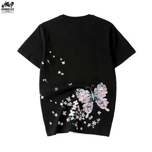 Camisetas de Hombre Casuales de Alta Calidad, Sólidas, Bordadas, Transpirables, de Lona, con Cuello Redondo, en Venta - Product Image 2