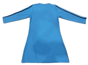 High Quality Custom Girls Blue V Neck A-Line Tunic Top With <b>Long</b> <b>Sleeves</b> Stripe Pattern-for Sportswear - Product Image 2