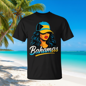 Camiseta con la Bandera de las Bahamas para Mujer, Ropa Promocional con el Vibrante Símbolo Nacional - Product Image 3