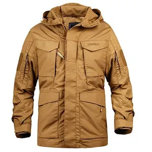 Veste tactique à capuche en tissu élastique à haute densité pour hommes, pour le tir tactique de combat extérieur, l'airsoft - Product Image 1