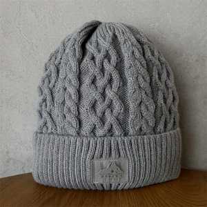 หมวกถักเย็บปักลายเข็มหนาสำหรับทั้งผู้ชายและผู้หญิงหมวกถักปักลาย100% ที่มีคุณภาพสูงสีดำสีเทาสีฟ้าสีแดงไวน์ - Product Image 5