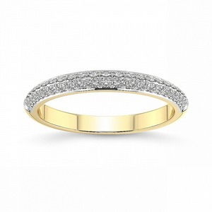 แหวนเพชรแล็บโกรว์แบบครึ่งวง Lush Half Eternity Band น้ำหนัก 0.33 กะรัต ทองคำแท้ 14K สี FG ความสะอาดระดับ VS ประดับเพชร 46 เม็ด ฝังอย่างหรูหรา ให้ประกายระยิบระยับเต็มวง - Product Image 2