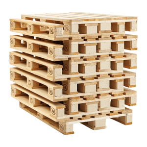 Palettes en bois Euro EPAL de qualité supérieure 120x80cm, entrée 4 directions, simple face, haute capacité de charge, Allemagne, pour le béton - Product Image 1
