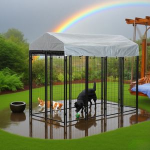 Moderna cuccia per cani all'aperto resistente gabbia per cani Pet casa recinzione in acciaio zincato cane Playpen cucciolo penna penna esercizio - Product Image 3