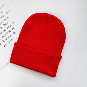 Bonnet Streetwear pour hommes Bonnet en tricot d'hiver Manchette repliable Couleur unie Casual Outdoor Warm Headgear - Product Image 4