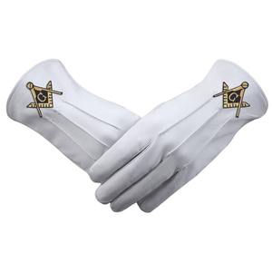 Gants maçonniques de maître passé blanc nouveau style 100% coton blanc maçonnique Regalia Lodge blanc passé maître gants maçonniques - Product Image 5