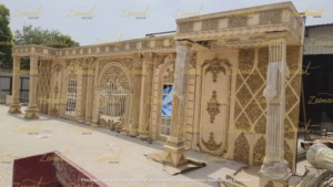 Scène de mariage indien traditionnel de super qualité avec des rideaux riches Scène de velours de luxe de l'exportateur indien au meilleur prix - Product Image 3