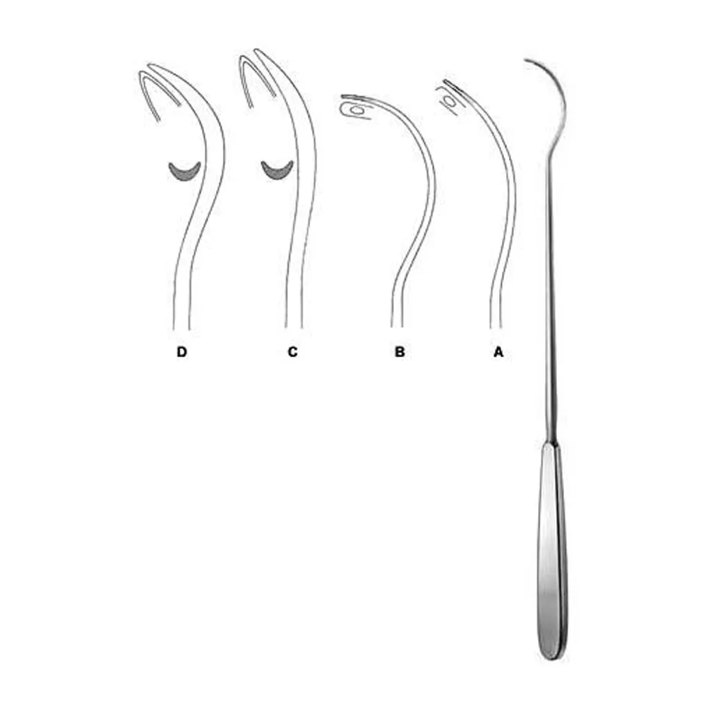 Aguja de ligadura Instrumento de acero inoxidable de alta calidad Deschamps Sutura Deschamps Instrumento dental de sutura con dientes