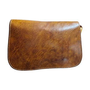 Vintage Genuine Leather Bohemian Women's <b>Summer</b> <b>Crossbody</b> <b>Bag</b> Brown Flap Purse Single Strap with Buckle Closure Daily Use - Product Image 3