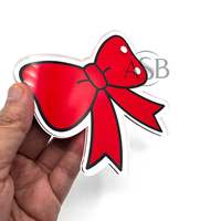 Support à cils en acrylique rouge avec nœud, outil de beauté, impression de logo personnalisée, support à cils sur mesure, prix de gros, service OEM