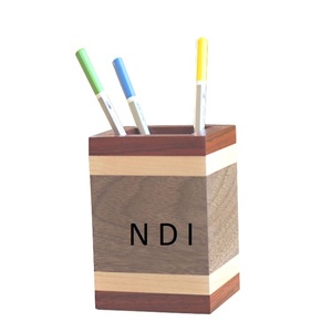 Porte-stylo en bois durable à usage multiple Porte-crayon Bureau Bureau Table Décor Porte-stylo Rangement - Product Image 1