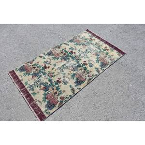 Alfombra de lana turca Vintage 290cm x 540cm Beige verde Patchwork área grande rectángulo 10mm estilo bohemio respaldo de látex para habitación cabecera - Product Image 3