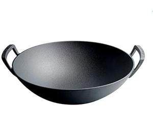 Comida de hierro fundido de tamaño mediano de la mejor calidad Kadhai Diseño único Forma redonda Comida Cocinar Kadhai - Product Image 2