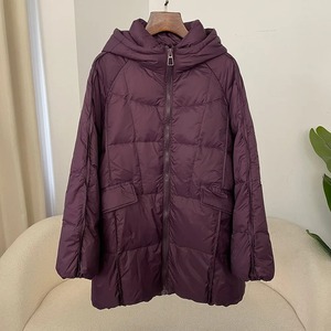 Veste d'hiver décontractée pour femmes grande taille surdimensionné canard blanc à capuche manteau bouffant support respirant chaud imprimé polaire poches lâche - Product Image 3