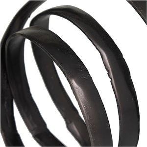12 "x 7" x 13 "Negro aluminio Metal abstracto escultura decorativa bucle decoración del hogar acento figurita para pared para Navidad - Product Image 2