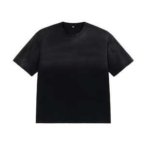Camisetas de algodón de verano de alta calidad de peso pesado para hombres, ropa de hombre con hombros caídos, ropa de calle informal a granel, patrón sólido - Product Image 6