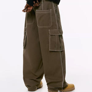 กางเกงคาร์โก้ผ้าฝ้ายลำลองทรงหลวมดีไซน์สตรีทแวร์เนื้อผ้าฝ้ายระบายอากาศได้ดีและสวมใส่สบาย - Product Image 3