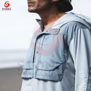 Sweat à capuche de pêche à séchage rapide de haute qualité avec logo personnalisé à manches longues Sweat à capuche de pêche avec logo personnalisé pour hommes - Product Image 2