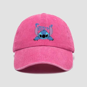Casquette de baseball unisexe Disney Stitch de haute qualité, 5 panneaux, en sergé, visière incurvée, style ethnique sportif de luxe, motif feuille, léopard, pois - Product Image 6