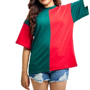 Camisetas de Alta Calidad al por Mayor, Personalizadas, para Mujer, Estilo Urbano, Verano, Transpirables, 100% Algodón, Holgadas, de Manga Larga, Talla Grande - Product Image 1