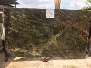 Encimera de Mármol Verde Selva Tropical, Gran Losa India, Superficie Pulida y Afilada, Diseño Moderno para Comedor de Villa, Impermeable - Product Image 2