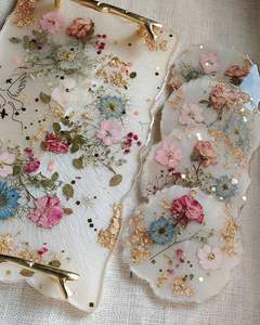 COOL BEST BANDEJA DE RESINA MODERNA HECHA A MANO Elegante bandeja redonda desechable ecológica para servir y peinar el hogar - Product Image 4